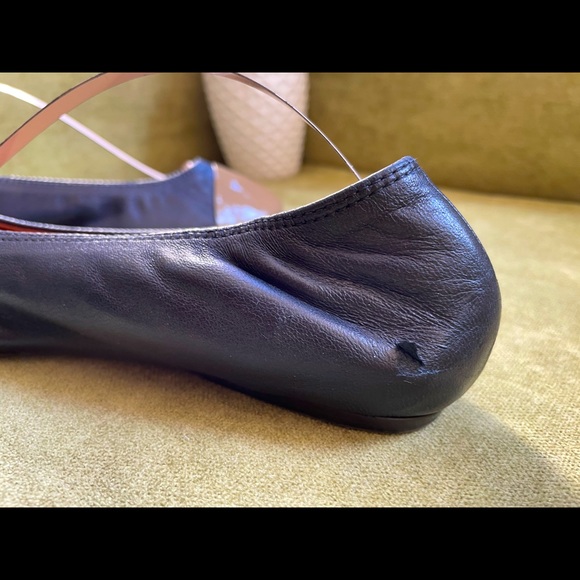 Classic Lanvin Navy and Tan Ballet Flats - Picture 5 of 5